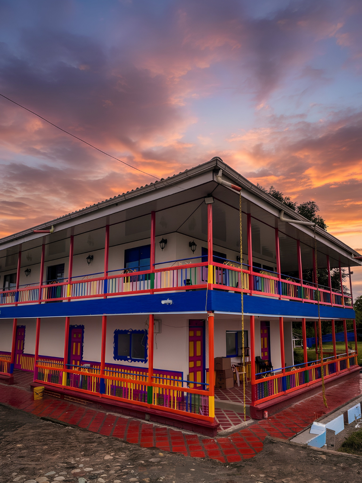 Casa principal, atardecer